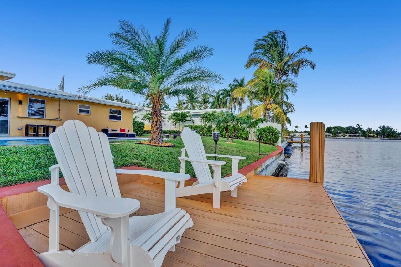 פורט לודרדייל New! Waterfront Heated Pool & Jacuzzi 2 Mi To Beach - Fishing Pier Relaxing Spa & Hammock מראה חיצוני תמונה