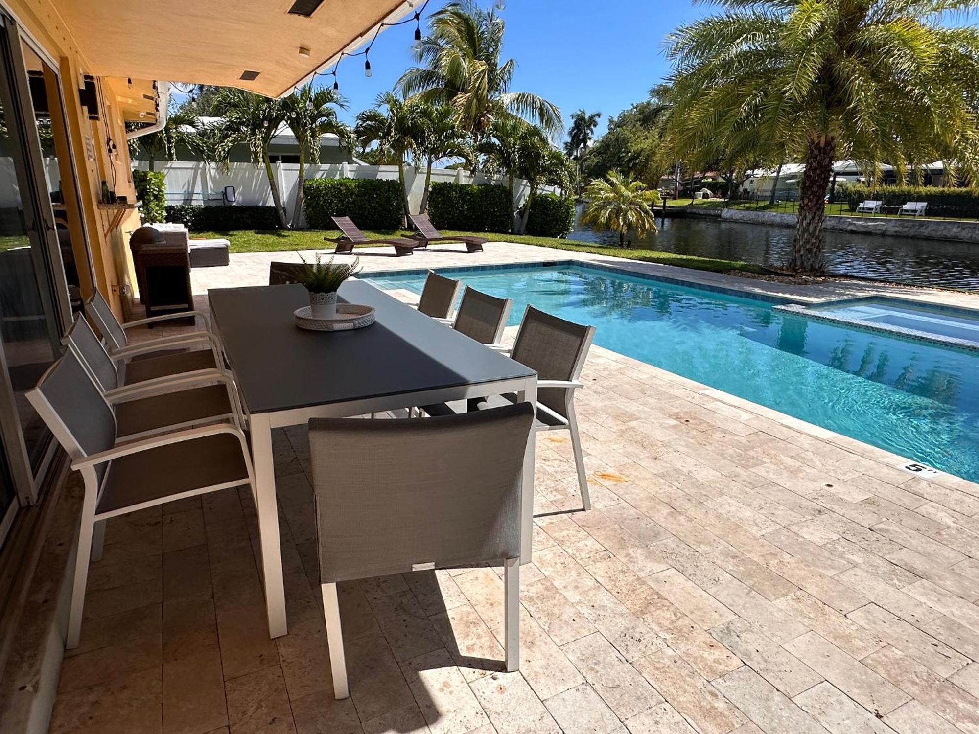 פורט לודרדייל New! Waterfront Heated Pool & Jacuzzi 2 Mi To Beach - Fishing Pier Relaxing Spa & Hammock מראה חיצוני תמונה